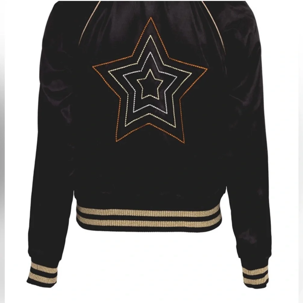 MOTHER The Letterman satin zip jacket Small - Picture 4 of 8